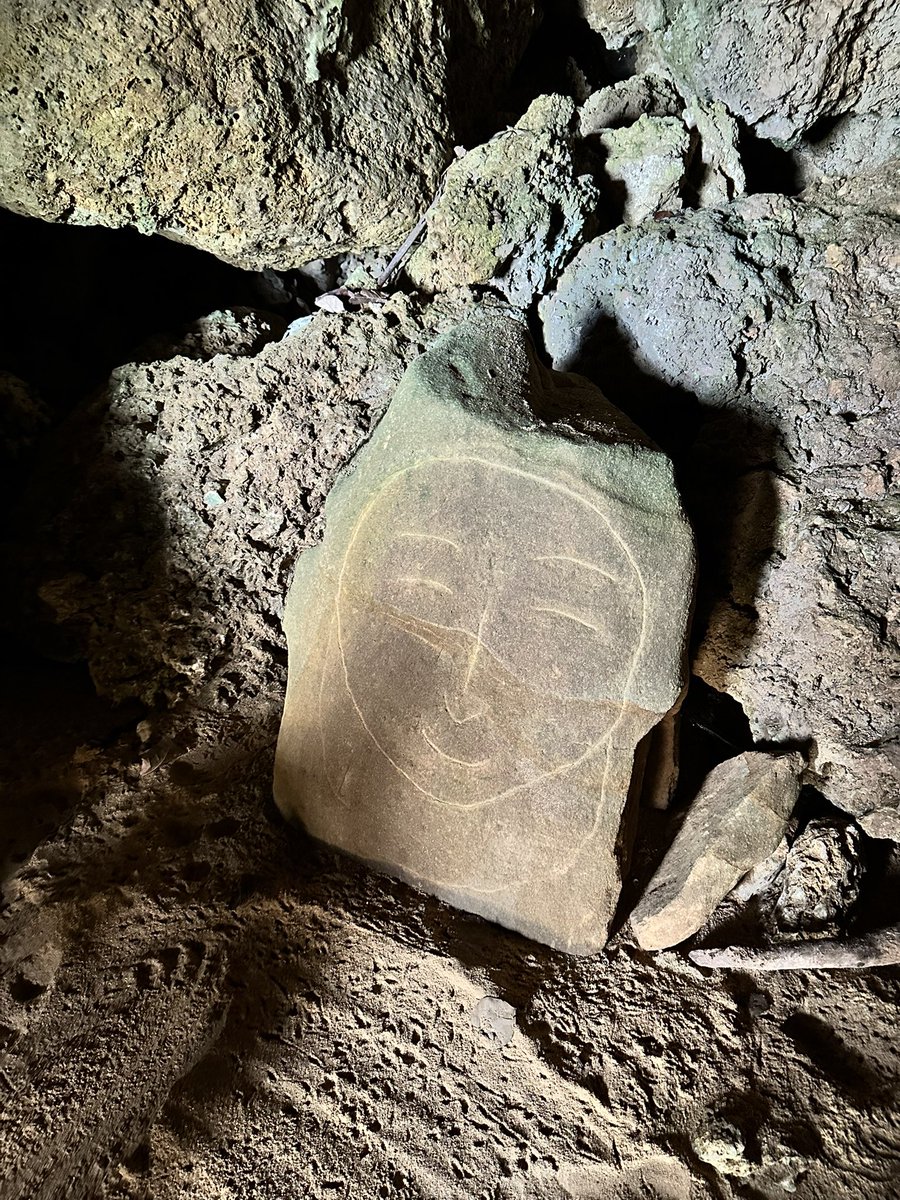 kanmuri_washi's tweet photo. 本日は沖縄県が制定する慰霊の日
八重山では強制疎開で多くの方がマラリアで亡くなりました。
動画は島村先生が西表島の忘勿石にて波照間島の強制疎開を解説しているもの。
洞窟の中には優しいお顔のミルク様
ツラい中でも工夫して生きる先人の知恵に勇気づけられますね。 https://t.co/Ac0GrtP0E1