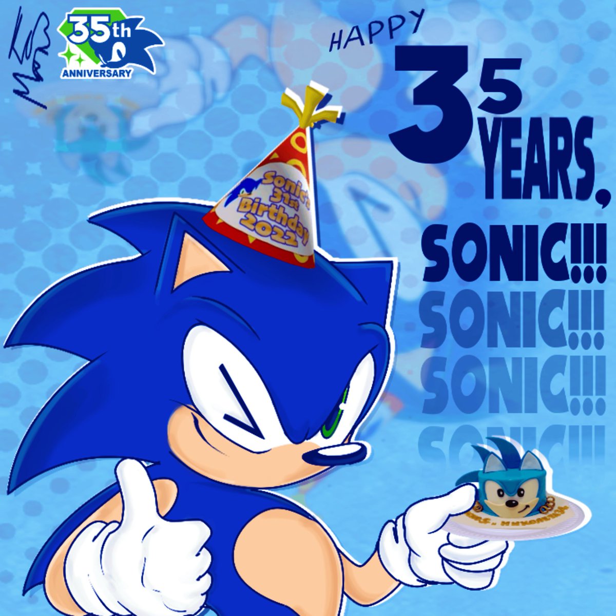 KobottRobot's tweet photo. Happy 35th anniversary, #Sonic!
#sonicthehedgehog #sonicart #digitalart https://t.co/vnEyIKlsAi
