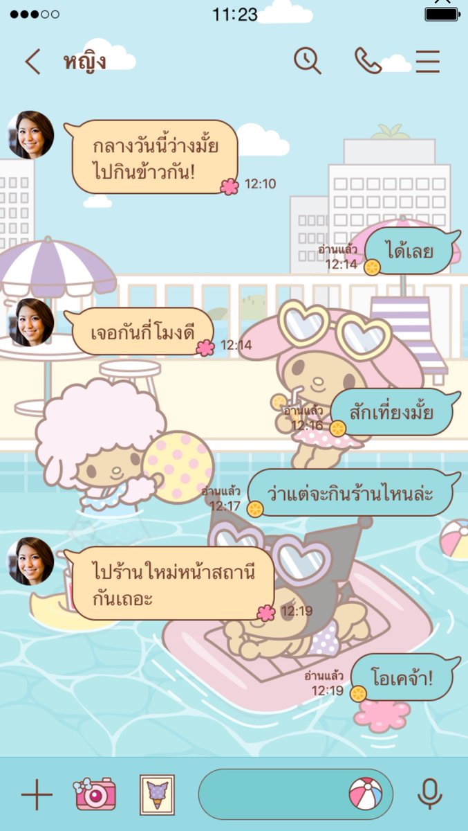 ifeelsopeach's tweet photo. ในที่สุด ธีม sanrio ผิวแทนก็มาแล้วว น่ารักมากอ่ะ ซื้อเท่านั้น  ૮꒰ 𓂂o̴̶̷᷄ ·̭ o̴̶̷̥᷅𓂂 ꒱ა 🎀☀️ https://t.co/qRrYklpPER