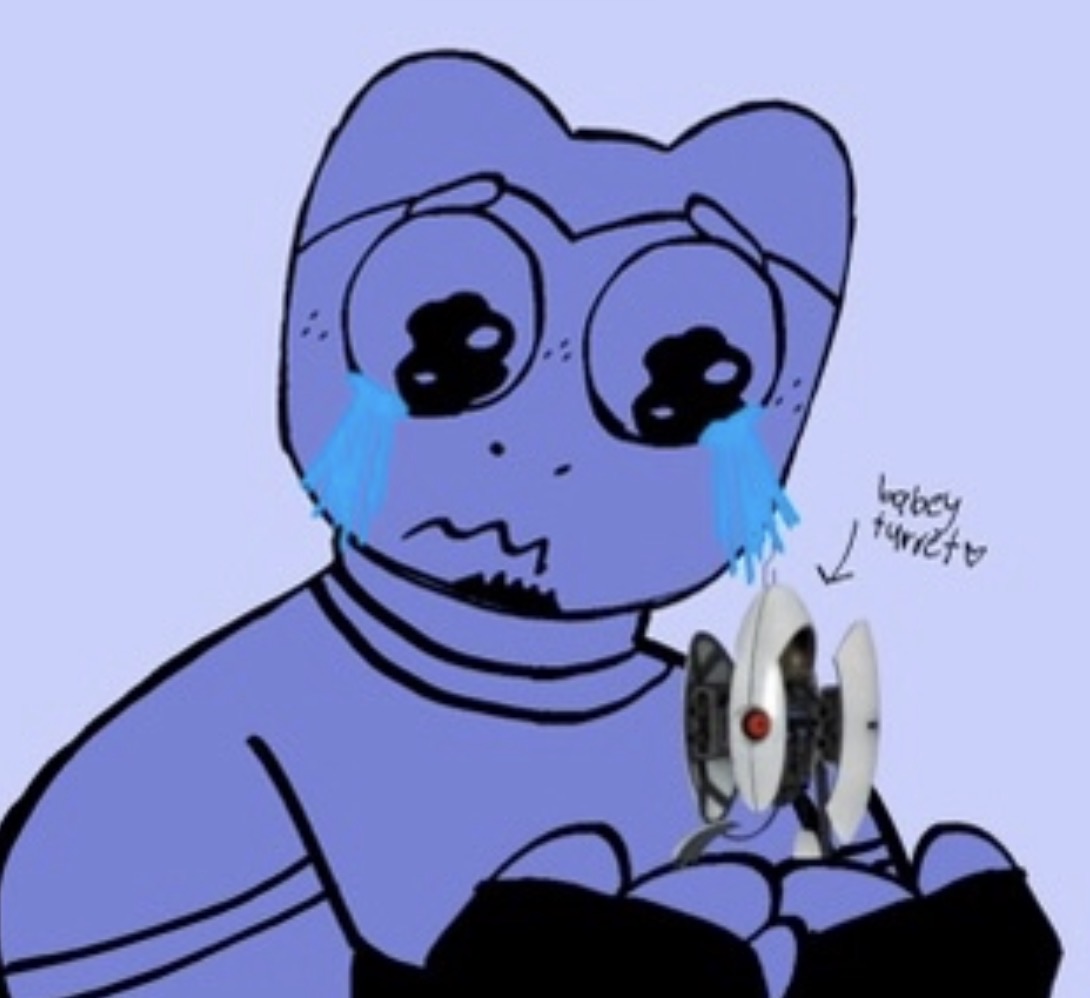 MicrowavedDemon's tweet photo. Me when small robots ..
#art #fursona #portal2 #portal #furry #frog #frogfursona #Vauvle #halflife #halflife2 #turret https://t.co/MGvRPNDsFF