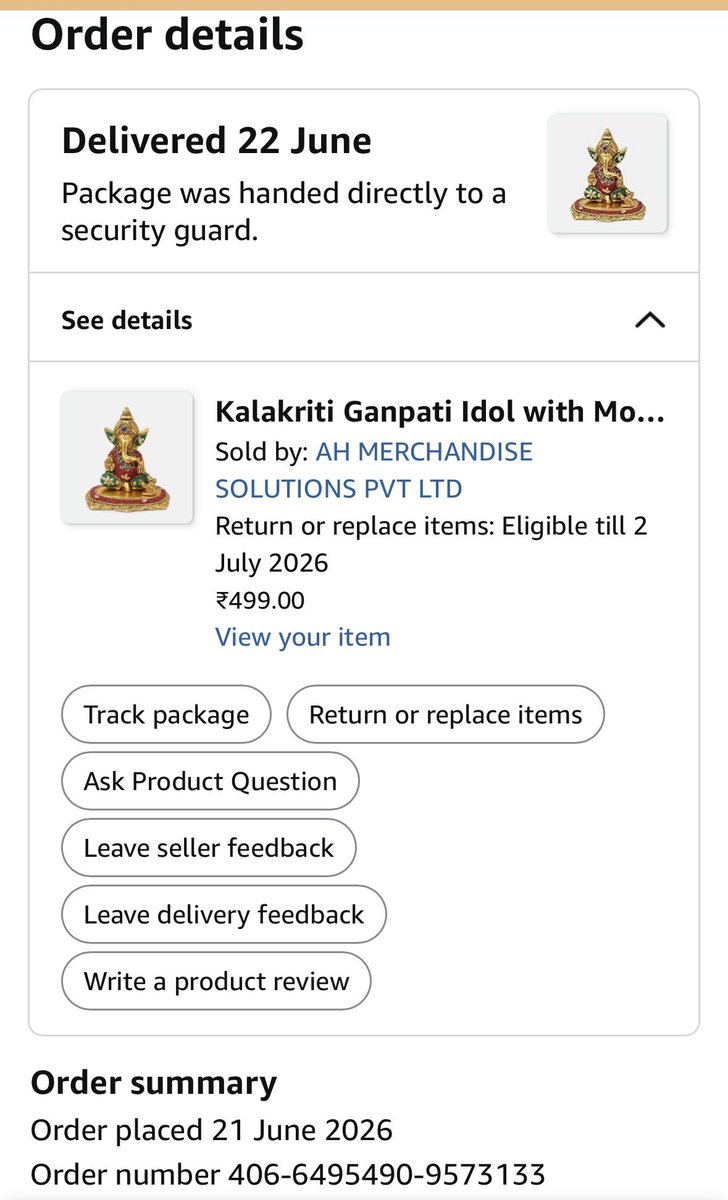 krishsthoughts's tweet photo. @amazonIN I ordered this 2 days back. In the app, it is showing that order is delivered but I haven’t received the package. The delivery executive didn’t even call before delivering it. Worst is I can’t reach the customer service, only thing I get is an AI response. @ZafAmazon https://t.co/3YUCKKg9e8