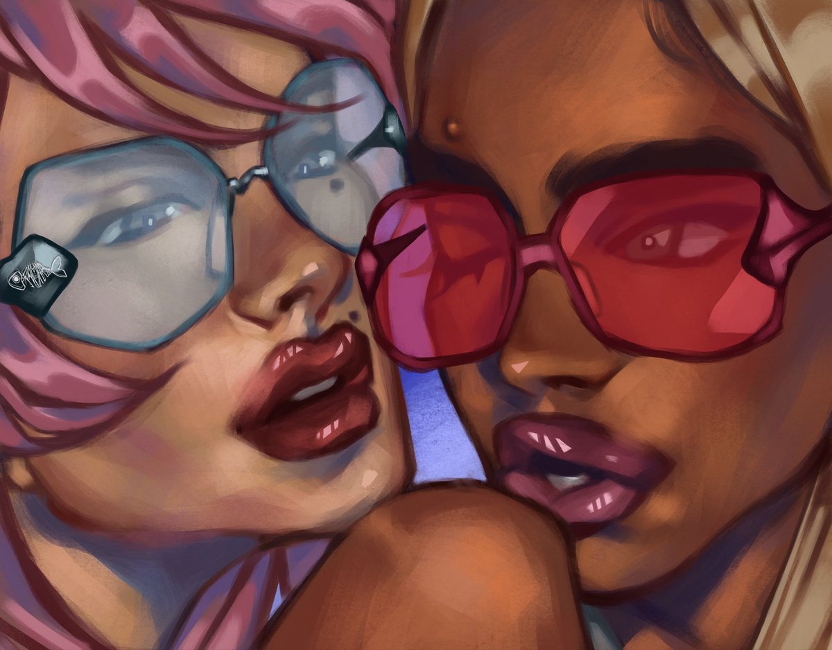 _Ramarii_'s tweet photo. The two most annoying lesbians walk into the room looking hotter than you how do you cope #youdont #oc #yuri https://t.co/wup2xysDmV