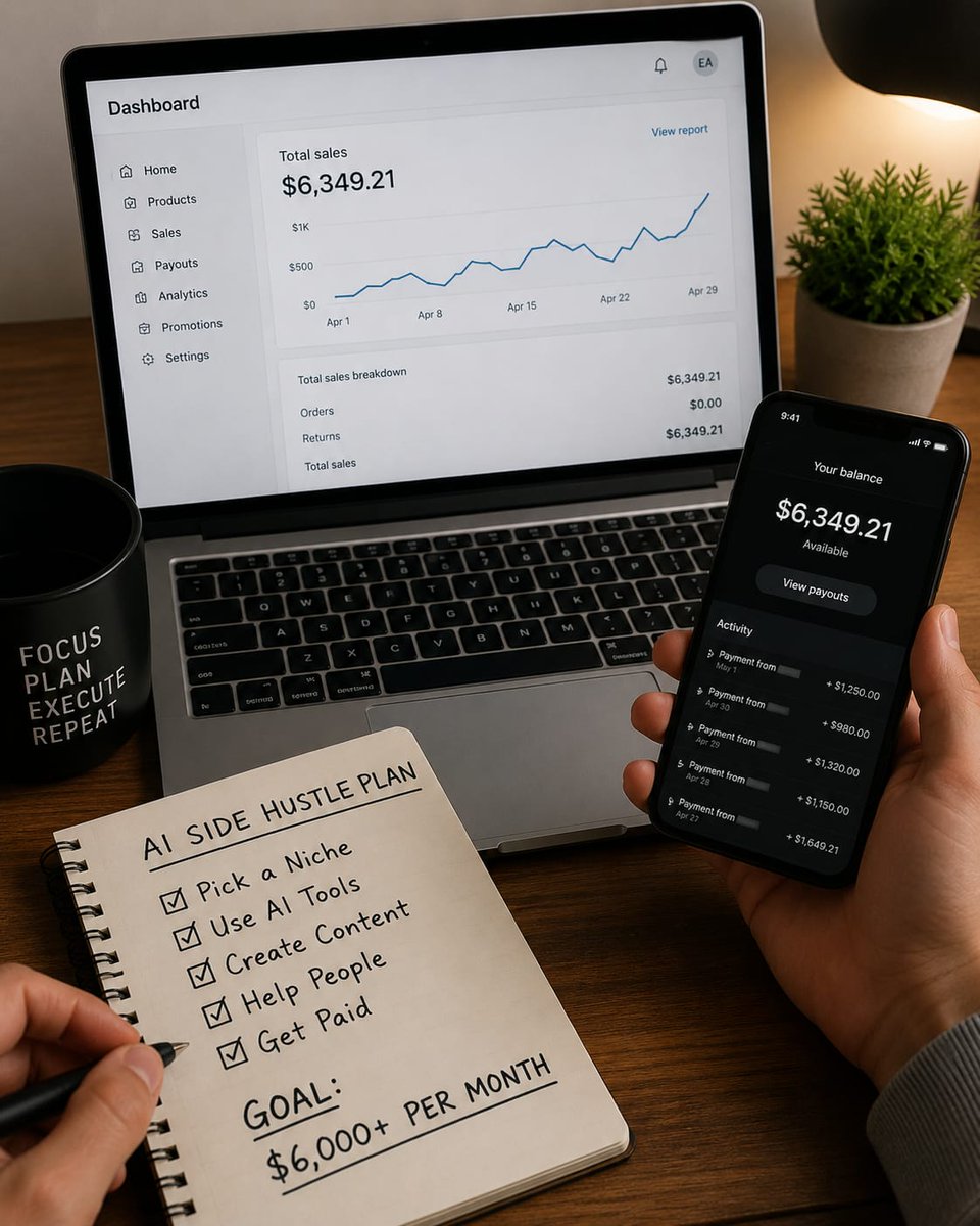 NadzuAI's tweet photo. You can make an extra $6,000+ per month with:

1. A smartphone
2. Internet access
3. 60 minutes a day

No experience.
No technical skills.
No upfront investment.

I created a FREE AI Side Hustle Guide that shows the exact methods beginners are using right now.

Want it?

Like this post and comment "AI"

I'll send it to your DM.

Must be following me.

⏳ Free for the next 48 hours only.
