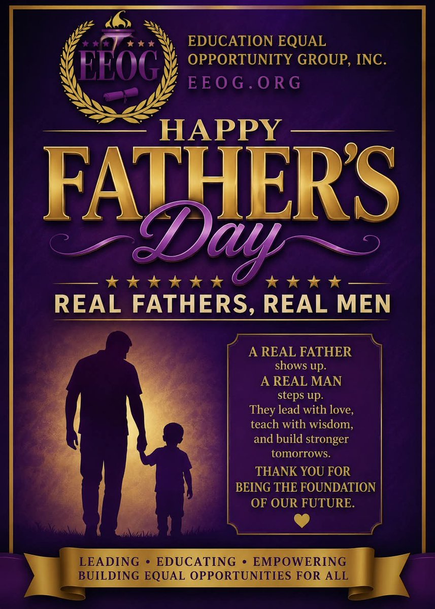 EEOGorg's tweet photo. As we, the Education Equal Opportunity Group - EEOG honor fathers, we also recognize the countless men who invest their time, wisdom, and encouragement into the lives of young people. 
"The righteous man walks in his integrity; his children are blessed after him."
— Proverbs 20:7 https://t.co/Du2ROUmjRO