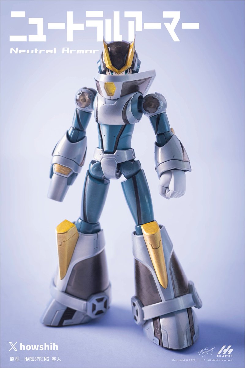 HOWSHIH's tweet photo. WF2026Sにて許諾をいただいた商品です。
『ロックマンX8』Neutral Armor　
 無比例 未塗装可動キット
 価格：20,000円  
 数量：20体限定
#ロックマンX #ロックマン #rockman #megaman #megamanx https://t.co/09ONvQ16KJ
