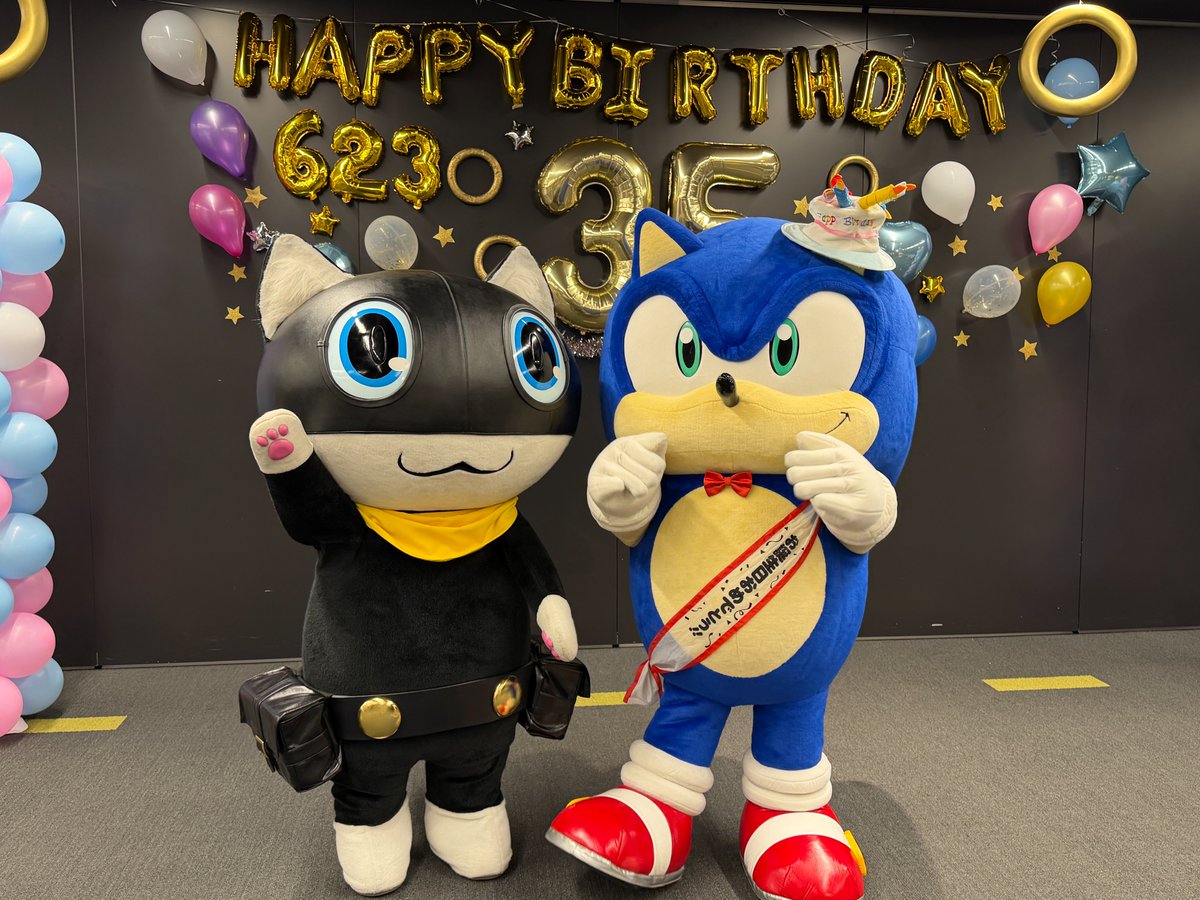 p_kouhou's tweet photo. ハッピーバースデー、ソニック🎉​

誕生日会に誘ってくれてありがとな！​
これからもよろしく頼むぜ！​

#ソニック35周年 https://t.co/vwm6GP76rg