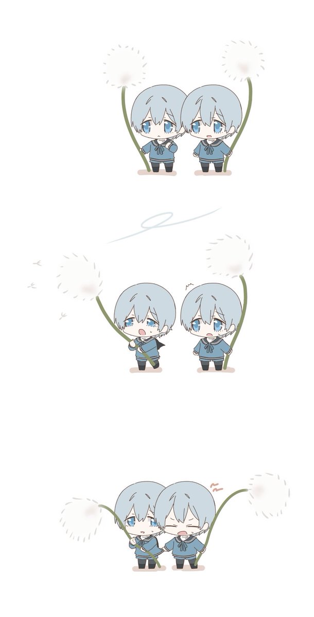 kuro_a27's tweet photo. Dandelion Fluff and Twins https://t.co/WfDCE1xjjr