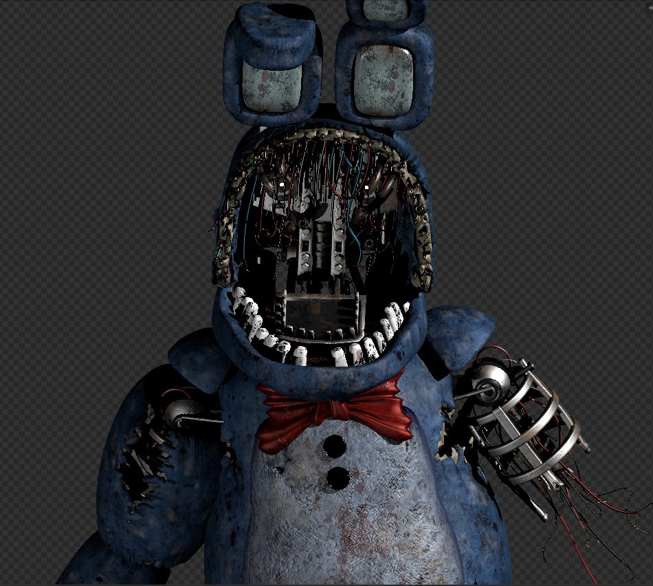 RealTorres15's tweet photo. hello withered bonnie model I made based off the FNaF2 Movie's design!
I think the movie was ass but the withereds looked cool for all few seconds we saw of them!!!! https://t.co/rV19GFG78y