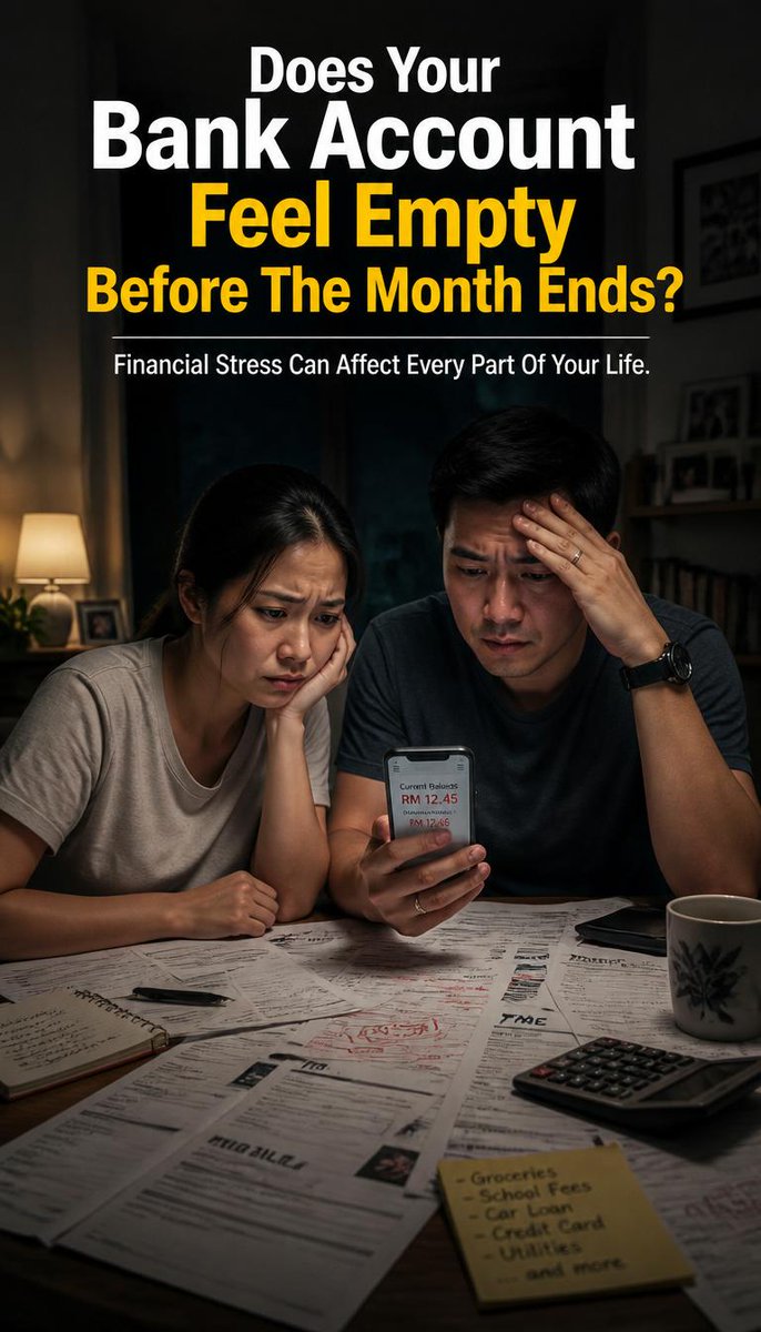 AtonegoF's tweet photo. Does Your Bank Account Feel Empty Before The Month Ends?
Financial Stress Can Affect Every Part Of Your Life. We make it easy.
10 minutes to take total control of your financial destiny: https://t.co/wIQhgcsO6S
#malaysiafinance #savingtips #moneytok #budgetingtips https://t.co/1HTiD4bfU5