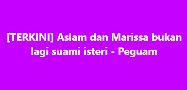 SinarOnline's tweet photo. Aslam dan Marissa bukan lagi suami isteri - Peguam
Hal berkenaan didedahkan peguam mewakili Ahmad Aslam, Muhammad Ammar Yaser kepada media.
Artikel: https://t.co/3LSn8dA1Mx
#sinarharian #beritaterkini #aslam #marissa