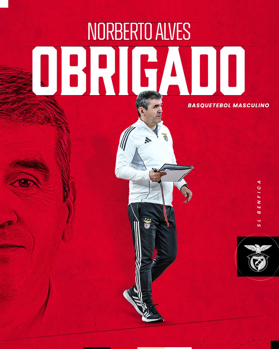 modalidadesslb's tweet photo. Obrigado, Norberto Alves!

🏀 5 épocas (entre 2021 e 2026)
🏆 4 Campeonatos Nacionais
🏆 1 Taça de Portugal
🏆 2 Supertaças
🏆 1 Taça Hugo dos Santos

#BasketBenfica https://t.co/b4hM9DtgyT
