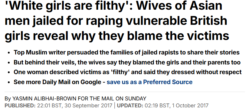 JackBMontgomery's tweet photo. I don't remember a single case where a grooming gang predator was caught because they were turned in by a wife, a cousin, a fellow mosque member who found out what they were up to, anyone from within "the community". Did it ever happen? https://t.co/8EAcO9NYTs