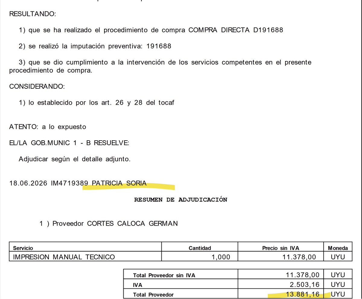 MartinFitz23506's tweet photo. PATO MUNDIAL⚽️ : Los montevideanos pagaron $ 13.881 para la compra de FIXTURES.  Recordemos que en el MUNICIPIO B ya se había comprado en otra ocasión Fixtures.

 🎯@PatriciaSoria_ utilizando de manera correcta el dinero de los montevideanos.A poner el empate de ayer! https://t.co/k6SciT5Ewi