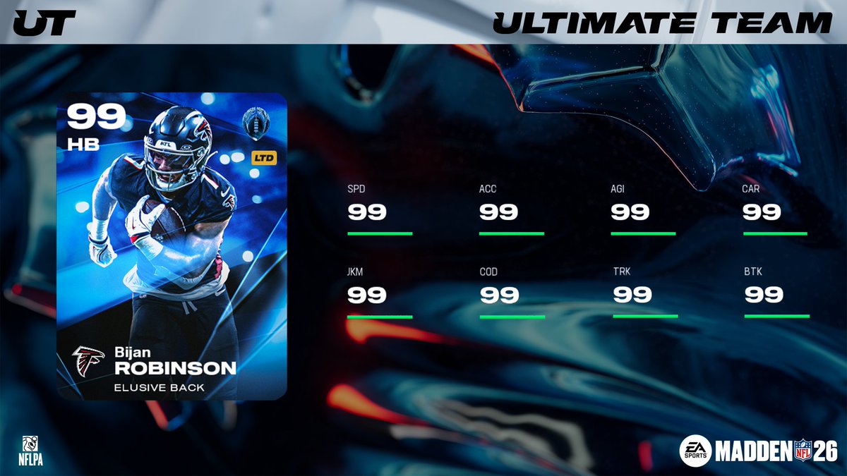 EASPORTS_MUT's tweet photo. Hit immortal status in Eternals RL 2 with Bijan Robinson, Amon-Ra St. Brown, Demario Davis, and Ken Houston 🔥

Dropping tomorrow! #Madden26 https://t.co/9FkjKv9LEz