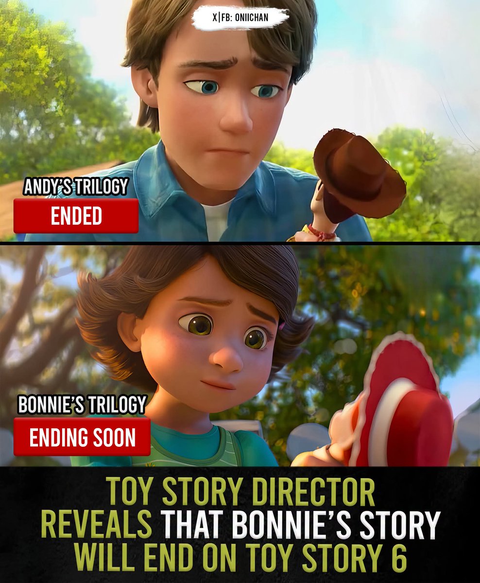 TheCartoonLoon's tweet photo. Holy shiy Andy is going to kill her in Toy Story 6!

Trailer voice 

HER STORY IS COMING TO AN END! https://t.co/WJSVTxmkOe