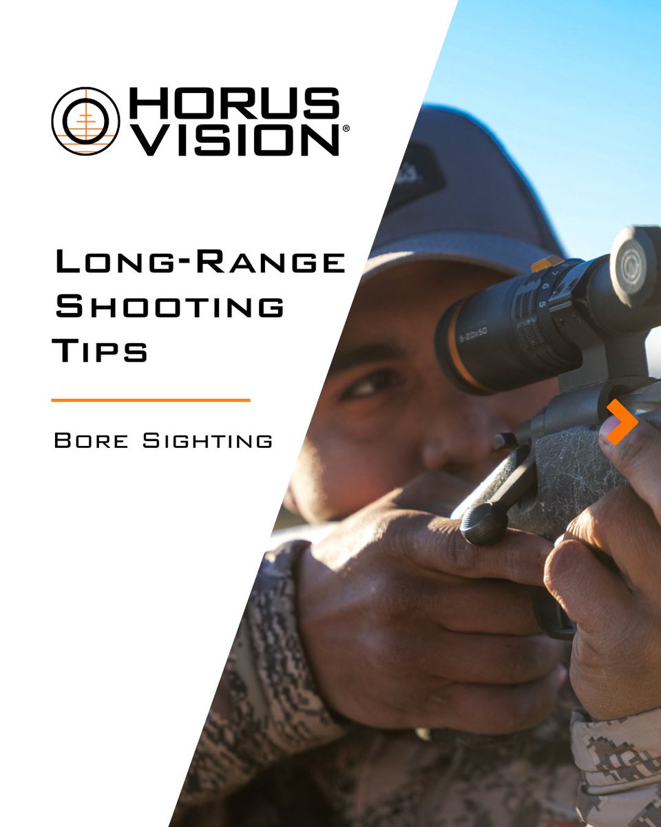 HorusVision's tweet photo. Bore sighting is a quick first step that gets you on target fast.  

Save time, ammo, and frustration when you zero your rifle.

#horusvision #hovr #tremor #longrangeshooting #shootingtips https://t.co/ZJwATnluhX