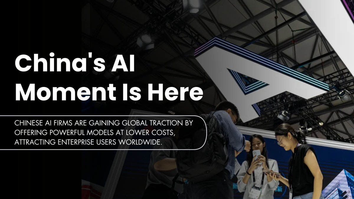 qfIsabella's tweet photo. While everyone is watching the U.S. AI giants...

China is quietly building its own AI wave 👀

What's driving it?

Not necessarily better models.

Better value.

As frontier AI becomes more expensive, many businesses are turning toward Chinese AI providers that offer capable performance at a fraction of the cost.

The market is starting to notice.

Zhipu's shares have surged more than 10x since its IPO, pushing its market value to nearly four times that of MiniMax.

This is becoming one of the most interesting themes in AI right now:

premium models vs. affordable models.

And history shows that affordability can be a very powerful advantage when adoption scales. 👀
https://t.co/oX1NuqoWgj
#AI #China #Stocks #Markets #Technology