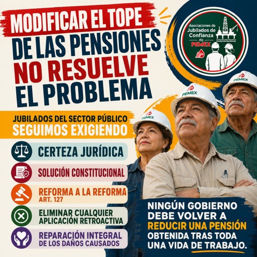 evegescalona's tweet photo. La retroactividad es estar sujeto a los caprichos del Presidente en turno NO LO ACEPTAMOS @Claudiashein https://t.co/LlPq7vTUCT