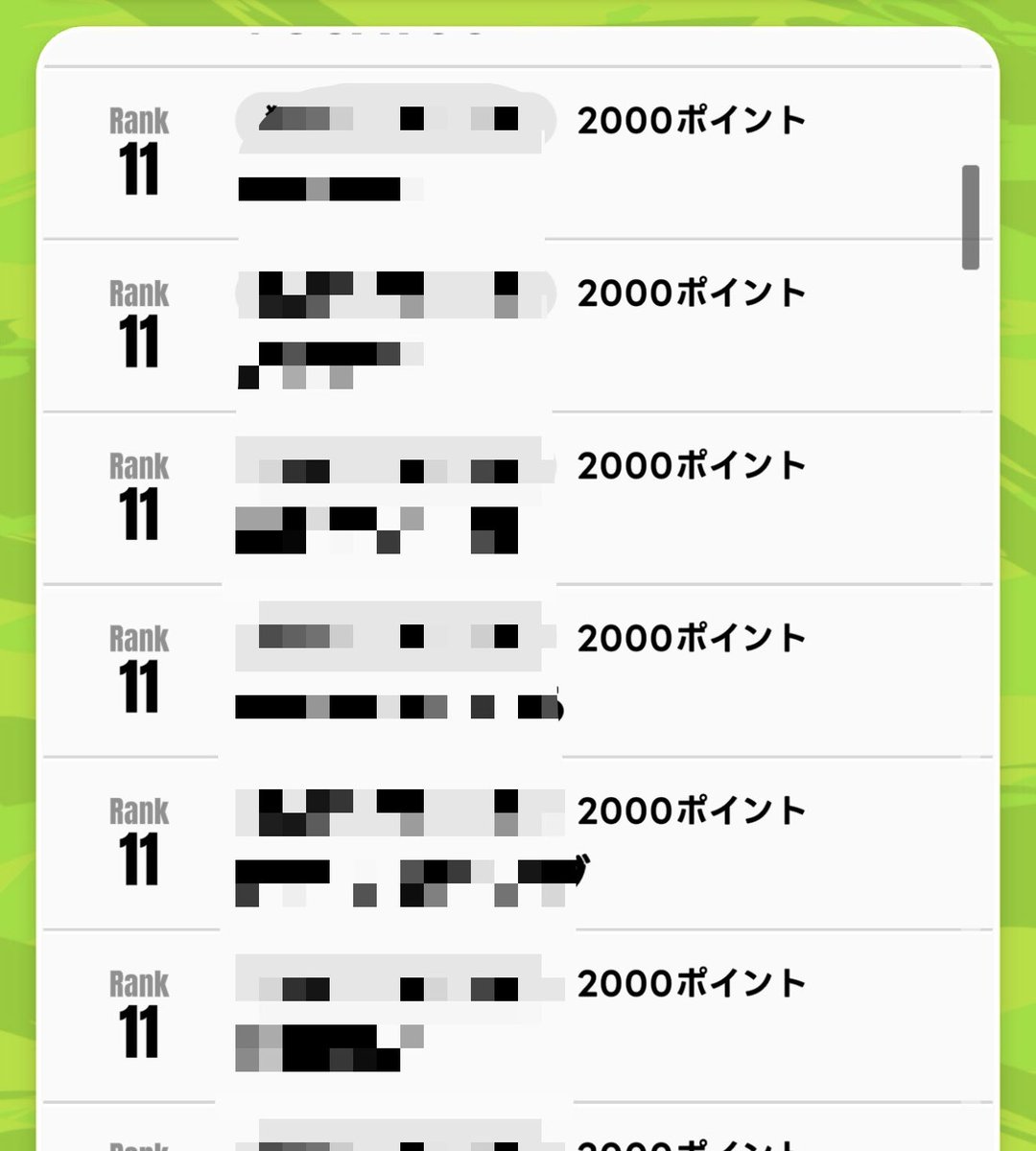 aki_bbx's tweet photo. ランキング見て気づいたことが。G1 でフィルターかけると2,000ポイントの方が45人くらい。参加ポイント1,000✖️2と考えると2箇所でポイント取得された方はそれくらい。そのうち2名でアカウント共有されている人が仮に半分いたとしても、2箇所以上で参加できている人はかなり少ない。。
#ベイブレードX https://t.co/JK04sVaCY5