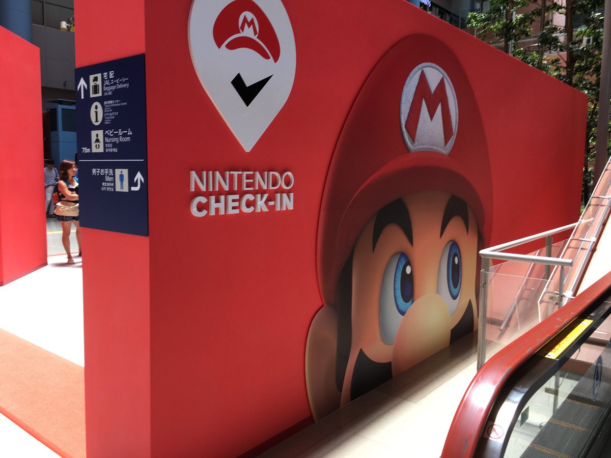 KAZTENDO2's tweet photo. 「ニンテンドー チェックイン」9周年ですね。関西国際空港と2019年6月には成田国際空港のターミナル内も設置され、フォトスポットやソフトの体験ができました。エレベーターにも特別な演出がされました。残念ながら2023年に関空は終了しています https://t.co/fED6vPSCIM