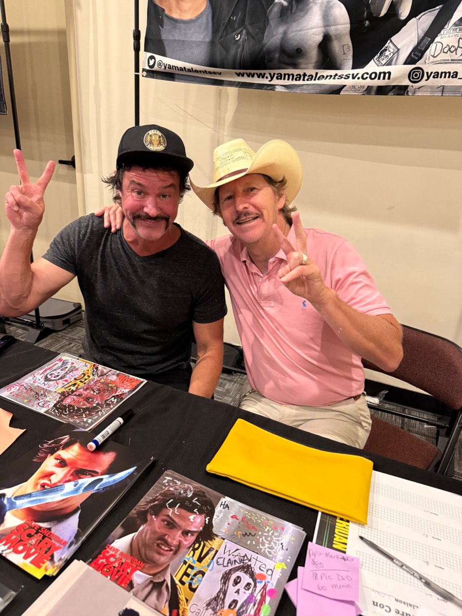 LewTempleActor's tweet photo. Such A Blessing seeing all the friends, that means you, this weekend Sinister Creature Con , especially the Dads on Fathers Day! 

@DaveSheridanOfficial
@thebigschwag
@choptopmoseley 
@PamGrier https://t.co/qfBHDPqH6x