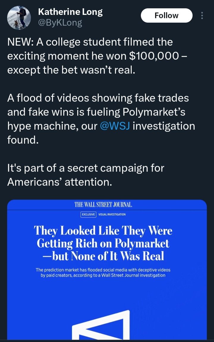 beardyguy2's tweet photo. @krassenstein Brian is doing the fraud shit again 🤣 Brian is taking money from polymarket. https://t.co/7wa9BKi8XI