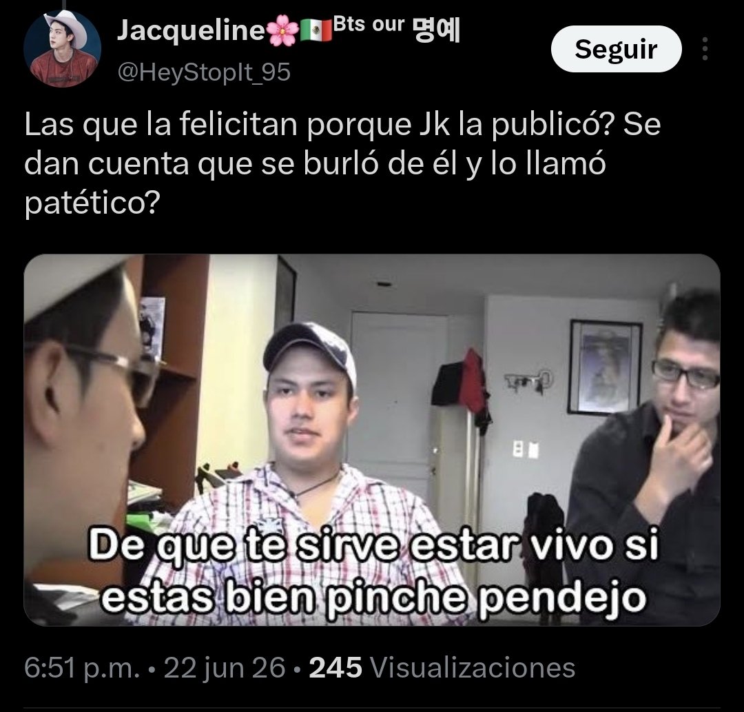 Sofikpop3's tweet photo. Chicxs no feliciten a la persona que subió eso, "El/la agente de animé" le tiro hate si o si al JK 👺
@gwadoki https://t.co/mcBpLu5Uhm