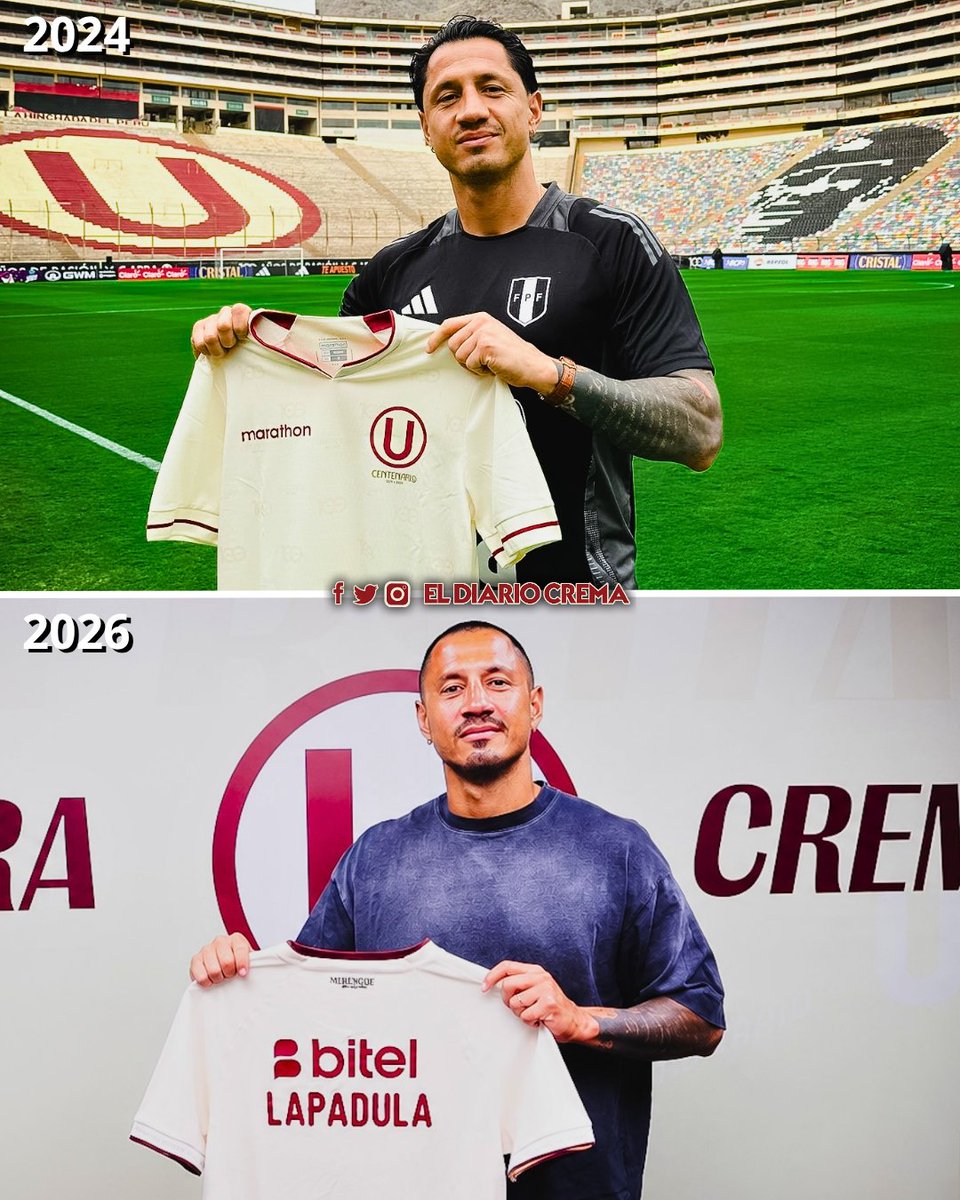 ElDiarioCrema's tweet photo. ¡ESTABA ESCRITO, GIANLⓊCA! 🥹💛

Dos años después de esa foto, Gianluca Lapadula es jugador de Universitario y jugará por primera vez en la tierra de su madre.

Se hizo esperar, pero ya está en el club MÁS GRANDE DEL PERⓊ...  ¿Confían en él, cremas? 👀👇🏽

📸 @fotonunez
#YdaleU https://t.co/SM5Qgq81cx