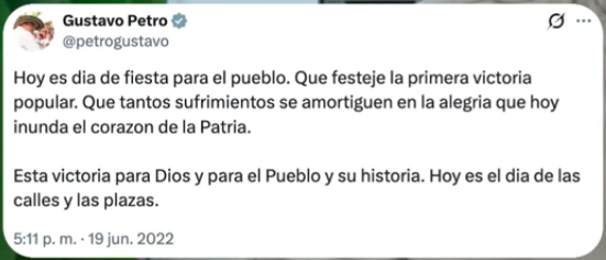 luferarja's tweet photo. Hace 4 años si se podía cantar victoria a las 5 pm sin siquiera haber terminado de expedir todos los comunicados la Registraduría. Pero ayer el pre conteo no valía para nada. https://t.co/uL781LODvp