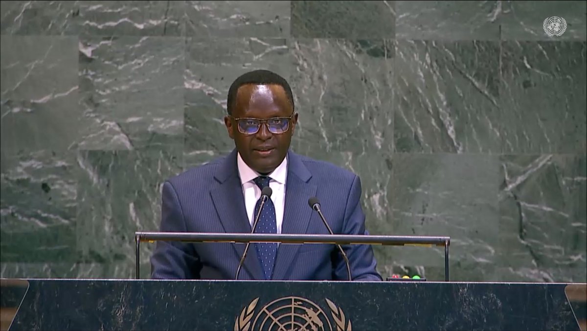 RwandaUN's tweet photo. Today, Ambassador @martin_ngoga delivered #Rwanda’s statement at the @UN General Assembly High-Level Meeting on HIV/AIDS.

The Ambassador highlighted #Rwanda’s achievements in HIV/AIDS prevention, treatment, and care, including surpassing the @UNAIDS 95-95-95 global targets, and underscored strong national ownership, integrated health systems, and continued commitment to ending AIDS by 2030.

🔗Read statement: https://t.co/pKtBzmOn4o

#HLM2026AIDS