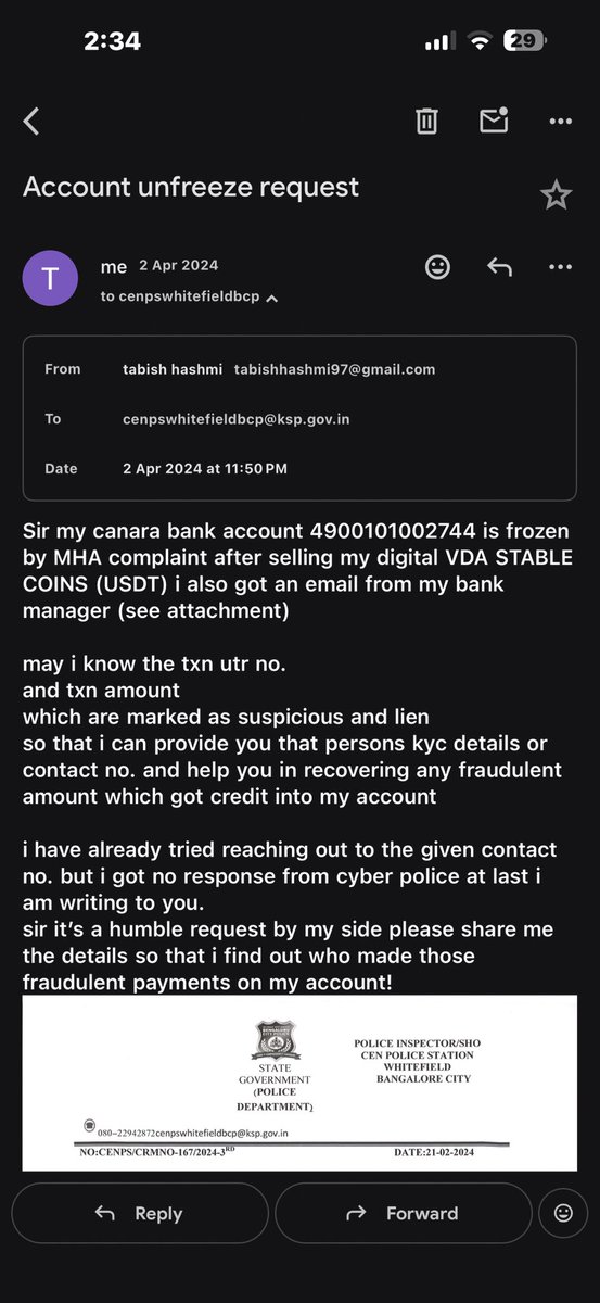 Real_Tabbybgmi's tweet photo. @BlrCityPolice @canarabank @KarnatakaCops https://t.co/p48IomnkJS