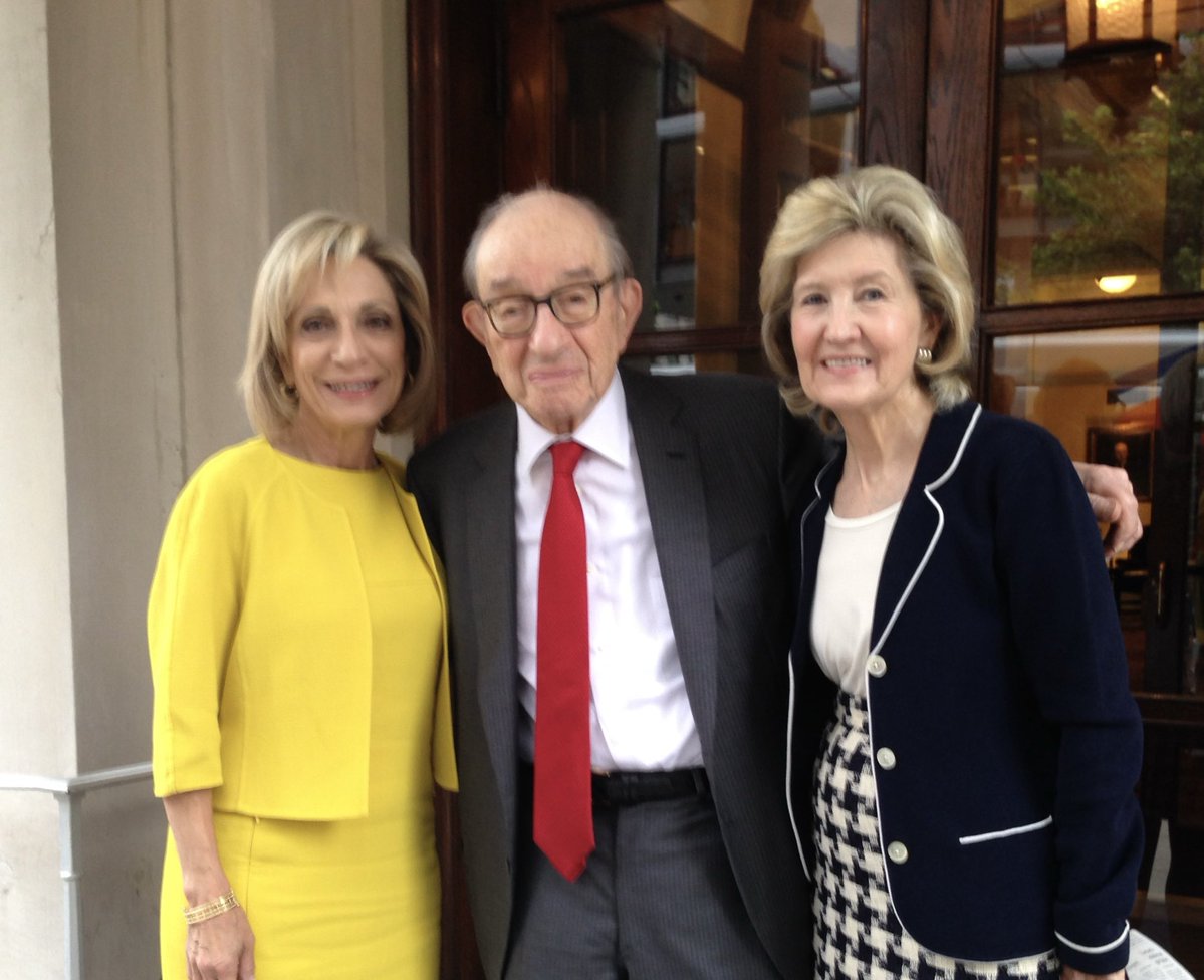 kaybaileyhutch's tweet photo. My thoughts are with Andrea Mitchell on the loss of her husband, Alan Greenspan , a great Fed Chairman and a great man. @mitchellreports @nbc https://t.co/nHtO2HfO6E