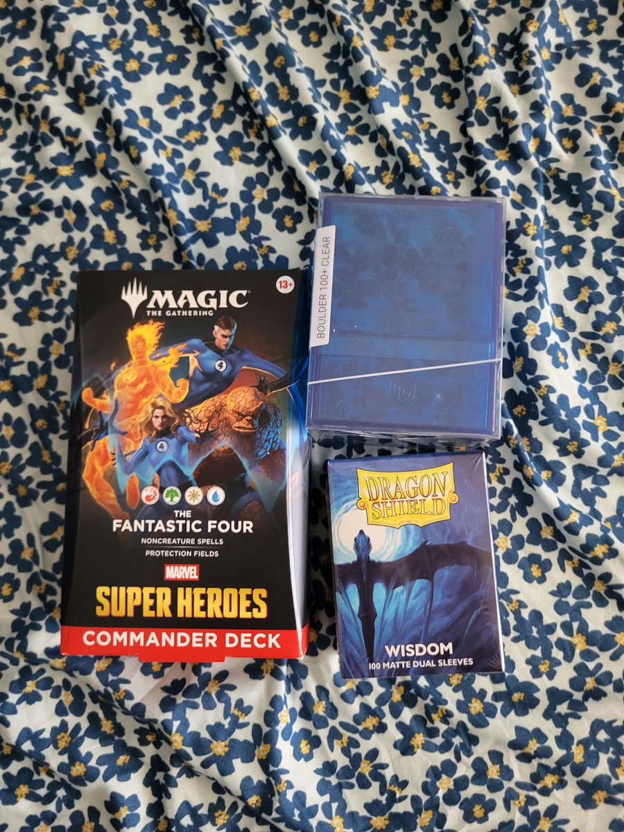 vognercharking's tweet photo. It's finally here! I wasn't really going to buy into the Marvel set but damn, the flavor on this deck is too good. All of the references to the Hickman run really made me seal the deal. #mtg #marvel https://t.co/Ic0vTkRrM7