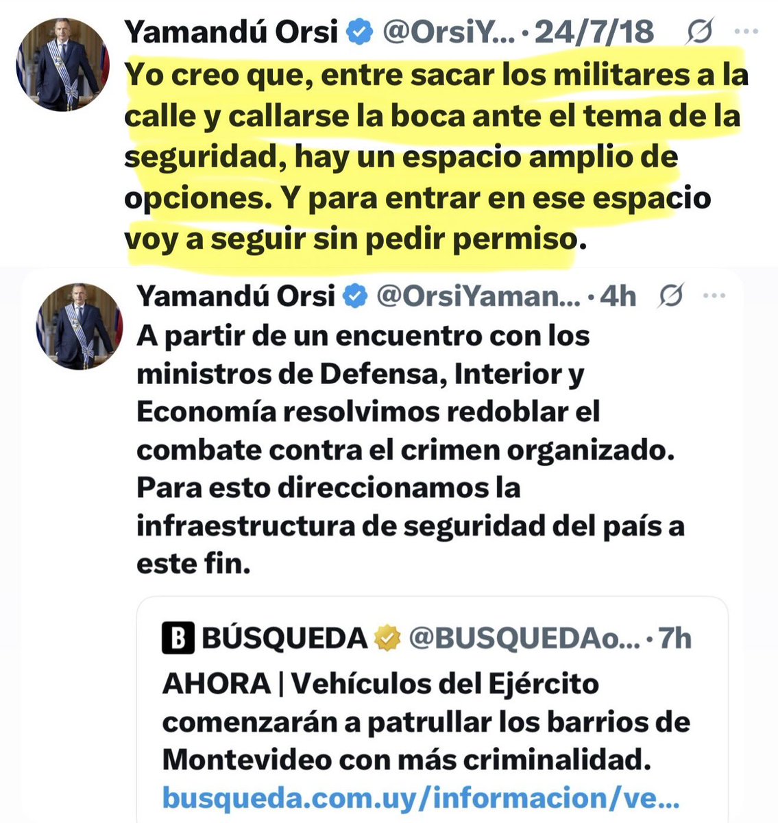 ElBagualBolso's tweet photo. Que poco archivo resisten.
Te noto cambiado @OrsiYamandu desde que subiste al portaavión. https://t.co/6BsKf3ZA8J