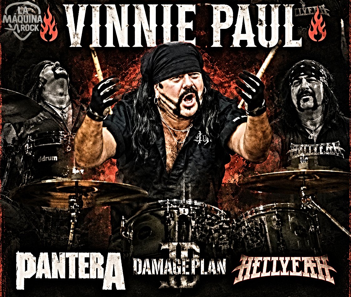 lamaquinarock's tweet photo. 🟣🔥22|06|2018 FALLECÍA VINNIE PAUL🔥 - PANTERA - DAMAGEPLAN- HELLYEAH. 🤘 🔶🔸 #VincentPaulAbbott (Dallas, Texas; 11 de marzo de 1964 - Las Vegas, Nevada; 22 de junio de 2018-RIP), #Pantera #Damageplan #Hellyeah #LMR @Pantera #Rock #Metal 👊 https://t.co/gNytT4QkA3