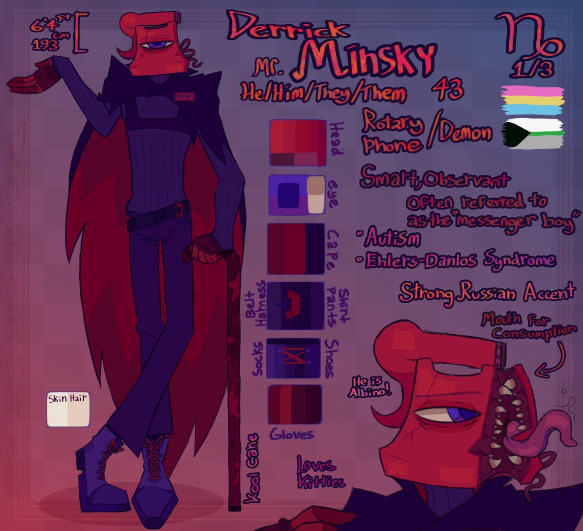 deviousdavester's tweet photo. #dialtownoc update and reference  
I pretty much only post on tt, insta, and I'm gonna start using bluesky.  I'm not sure if x is my thing but you can find me by demonster_v or just demonster #art https://t.co/v9djWm18Xz