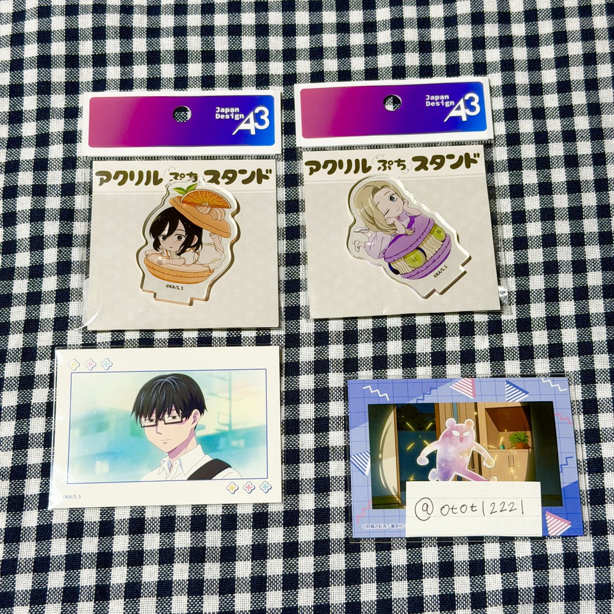 otot12221's tweet photo. 【交換】正反対な君と僕

eeo store イーオストア

アクリルぷちスタンド
インスタントフィルム風カード

【譲】
アクリルぷち　西、東
フィルム風カード　谷

【求】
同種、鈴木
フィルム風はハートの物(💕優先)

検索からでもお気軽お声掛け下さい。 https://t.co/ha9d9pXb7o