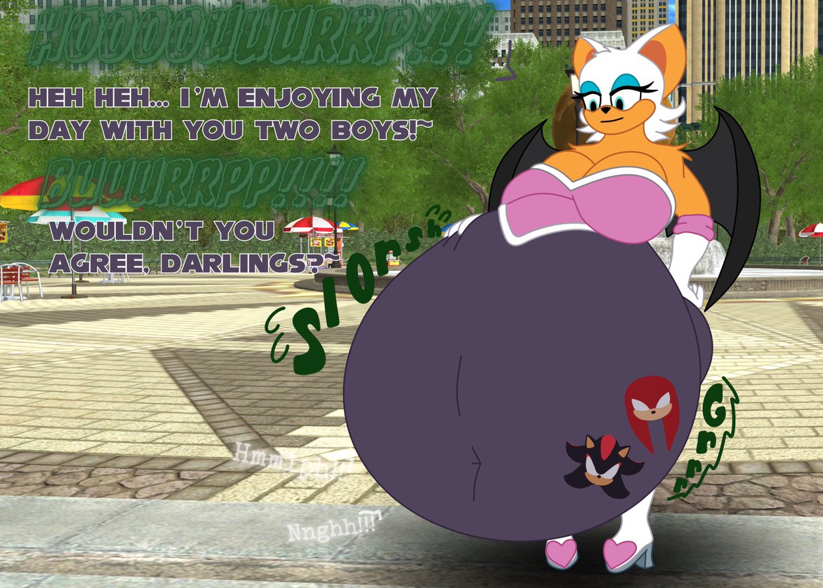 SussyGengar22's tweet photo. Don't mind Rouge, she's just having some time out with Shadow and Knuckles!
My part of a trade I did with @phillibs13795 !
#vorebelly #voreart #vorepred https://t.co/3dD86A4UHI