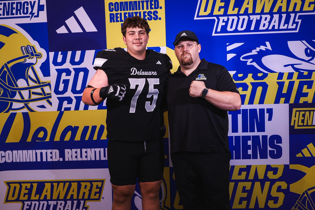CooperHodson27's tweet photo. After much prayer and conversations with my family, I'm blessed to announce that I have committed to play for Delaware University !! @Delaware_FB @CoachRogers57 @ryancarty10 @PDS_ChargersFB @ChadGrier_ @Coach_Hill71 
#GOHENS https://t.co/lBeTKX70a8