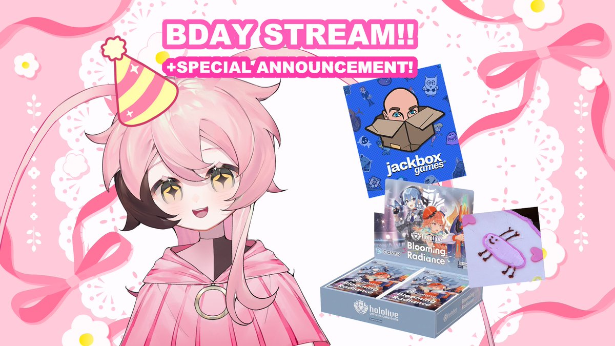 PastellaRoach's tweet photo. 🔴 Its birthday celebration time! Come join us for cake, exciting announcement, unboxing, and games! ⬇️ https://t.co/A2Mu68WjtS
