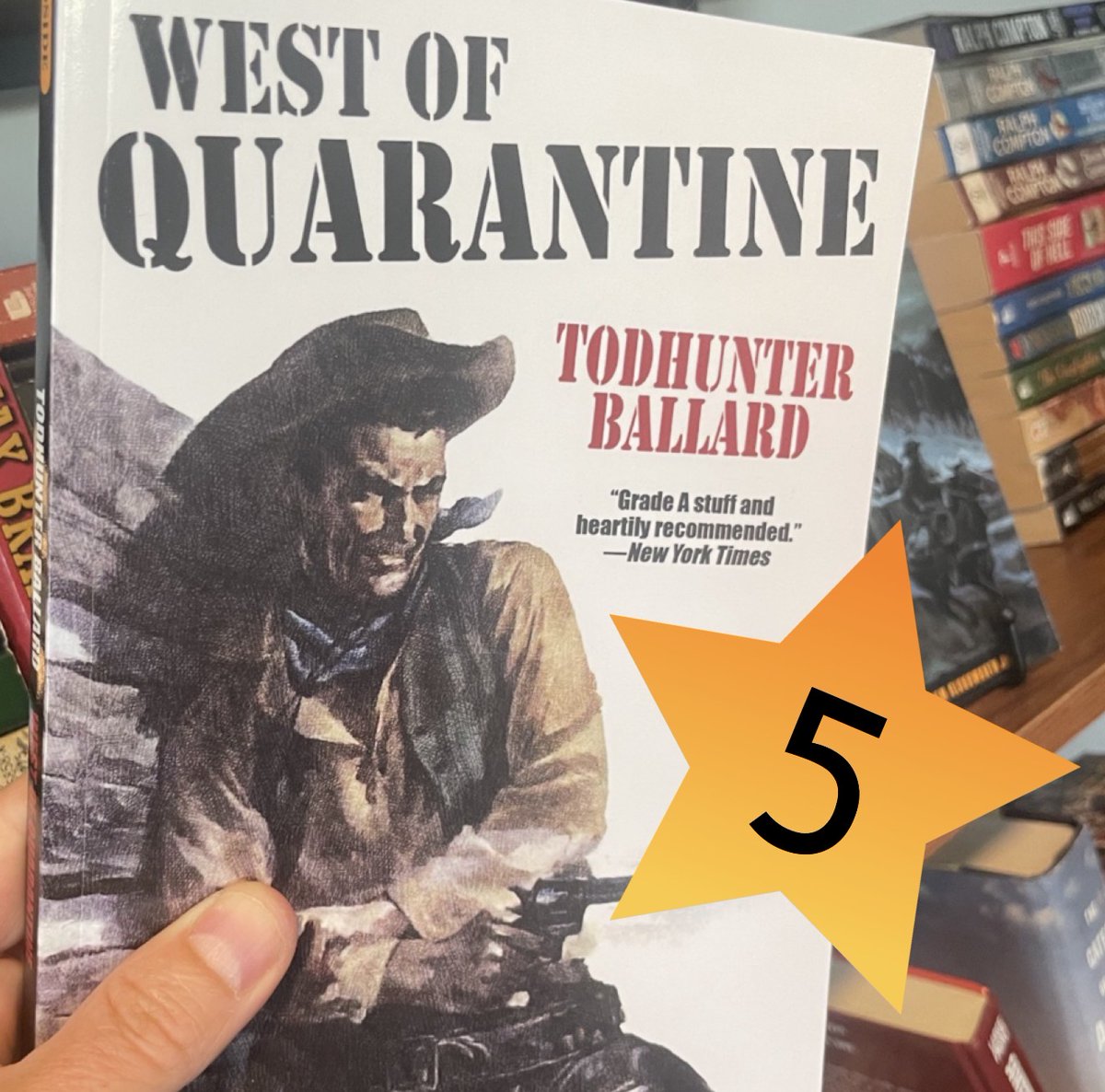 JeffTankBooks's tweet photo. West of Quarantine, Todhunter Ballard (western)

Jeff's Rating: 5 / 5 (Excellent)
movie rating if made into a movie: PG

Review here: https://t.co/MHLltD5pgV https://t.co/DH0IHvpXrs
