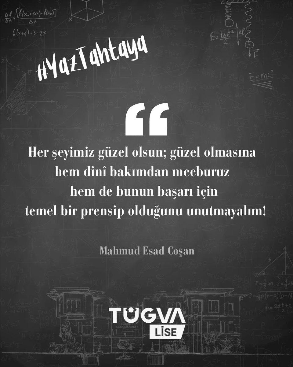 tugvalise's tweet photo. Her şeyimiz güzel olsun. Güzel olmasına hem dinî bakımdan mecburuz hem de bunun başarı için temel bir prensip olduğunu unutmayalım.

Mahmud Esad Coşan

Liseli arkadaşım,
Okul okul, sınıf sınıf.

#yaztahtaya #tugva #tügvalise https://t.co/cpfiKBvJPc