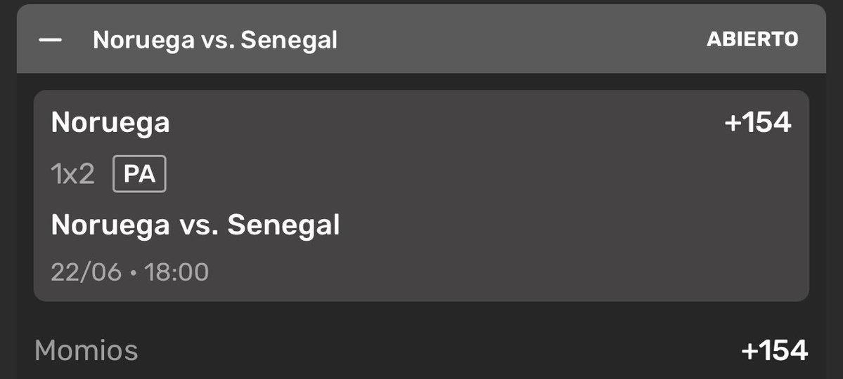 elJPickss's tweet photo. FREE PICK 

Noruega vs Senegal 
🎯Noruega ML +154

3-1 récord Mundial 

Recuerden dejar su ❤️, apostar con responsabilidad y nos vemos en cajas ✌️ https://t.co/EQRu9uH9xj