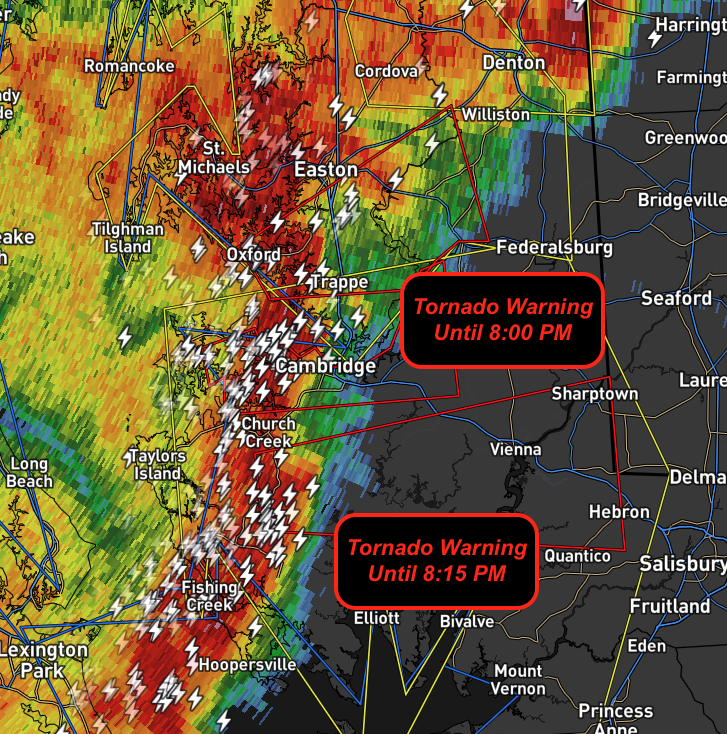 NEW TORNADO WARNING Until 8:15 PM * At 745 PM EDT, a severe ...