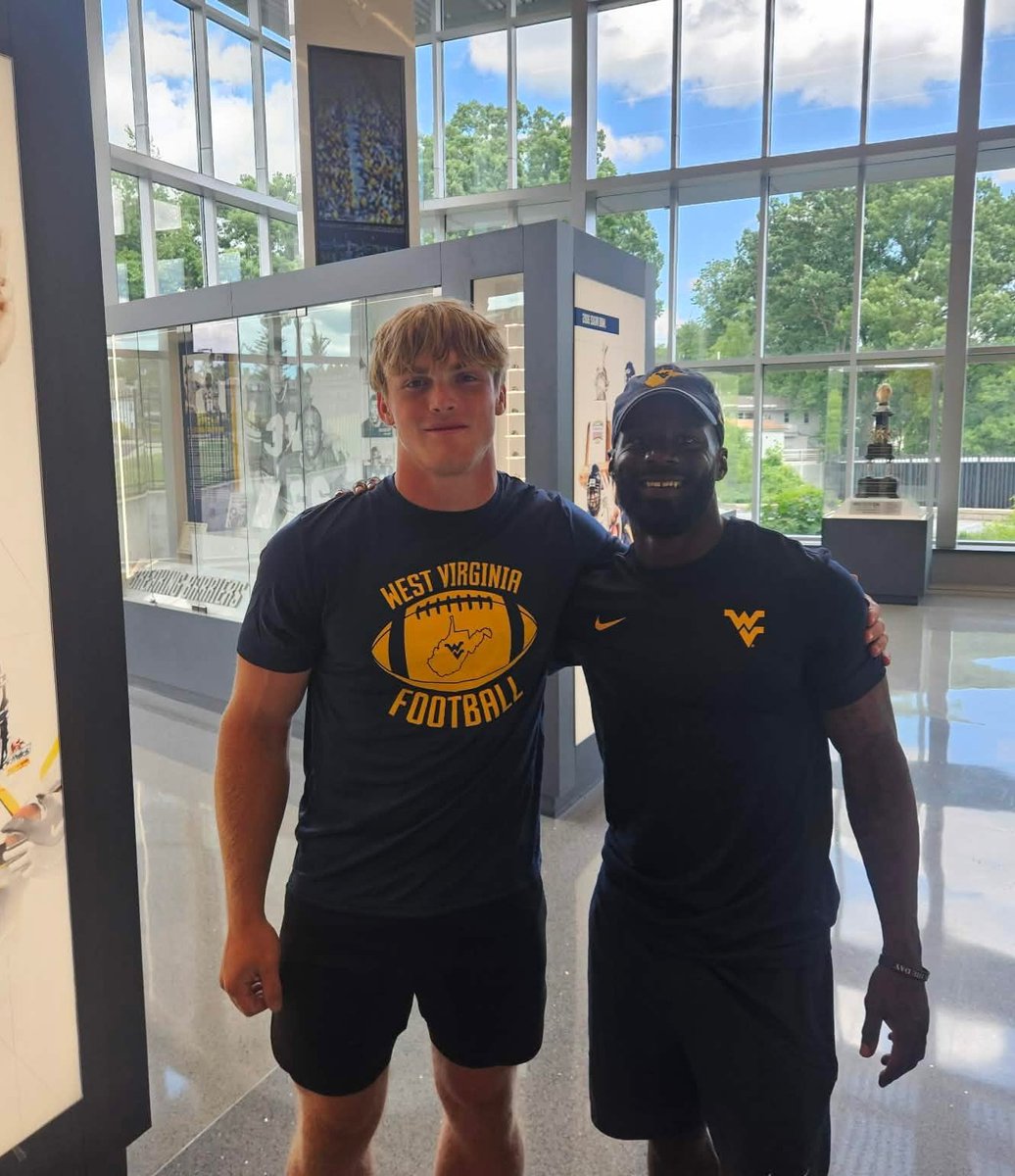 DaltonCoop26058's tweet photo. Had a great time this past Saturday at a WVU camp. Met some great people and opened my eyes a bit more than I knew possible. Love the people. Love the program. Love the game. #football #blessed #WVU https://t.co/FSecbSw8sv
