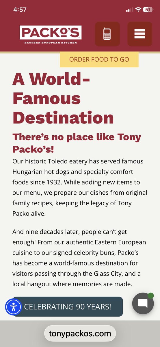Ifiwraboy18's tweet photo. @FreddyLA7 Tony Packos, Toledo Ohio. World Famous Hot Dogs https://t.co/h9qAKAsbJA