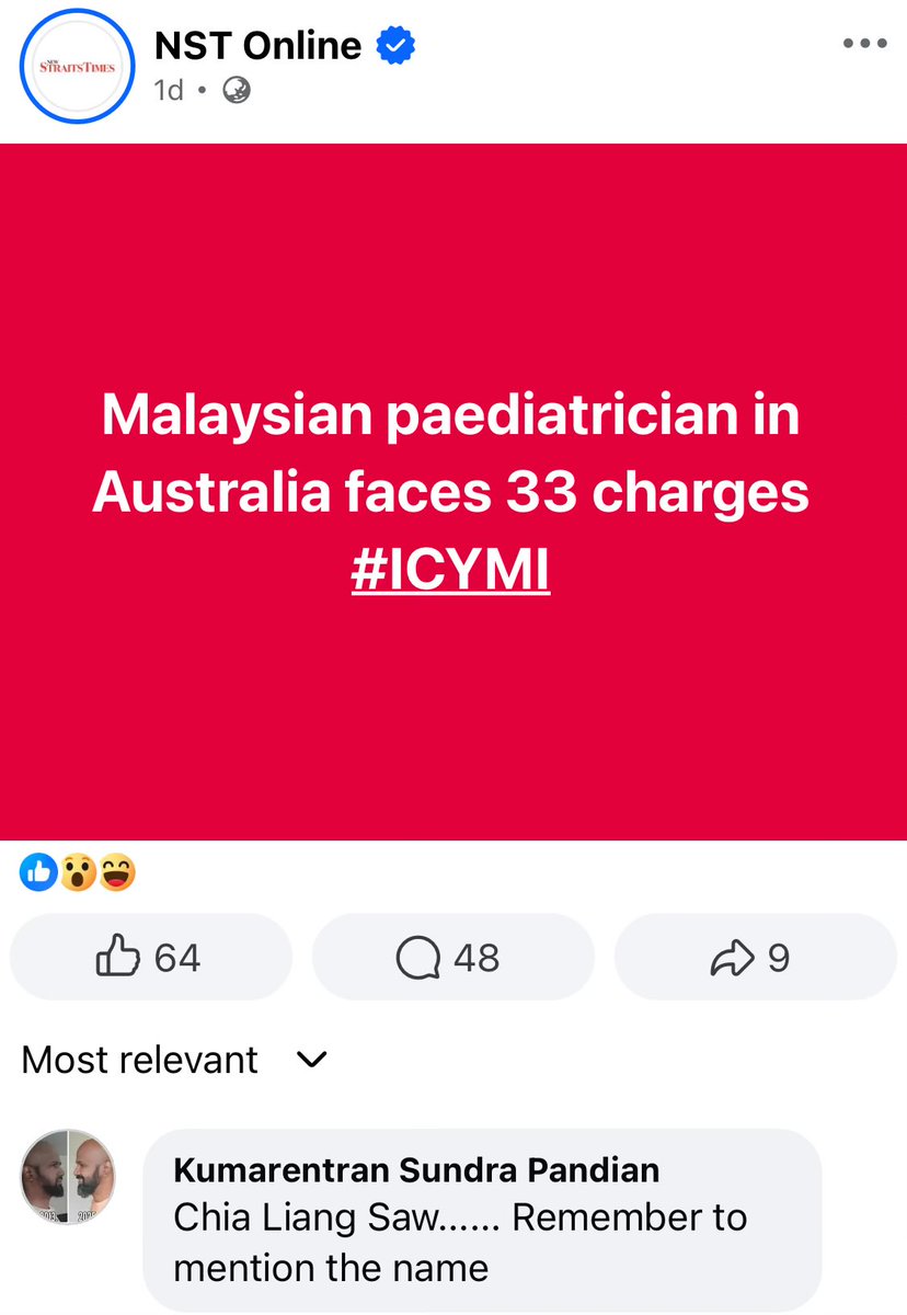 BendiTheBagak's tweet photo. DOKTOR PAKAR KANAK2 BERBANGSA CINA MALAYSIA DITAHAN DI AUSTRALIA KERANA PEDOPHILIA 😡🖕

Memang kurang ajar CINA ni SENTUH BUDAK2

Diharapkan kerajaan Australia bagi dia hukumaj kaw2

#KiasuWatch https://t.co/5w6g4CDtBb