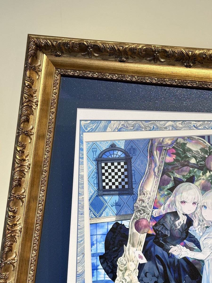 藤ちょこイラスト展 #祝彩巡礼 作品紹介🖼️ こちらは額装マットを幾重