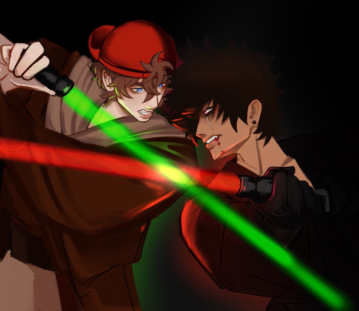 ChewieChuu's tweet photo. The Darkside looking hella tempting #KenjiArt #YBSArt https://t.co/FqLZt5d4bK