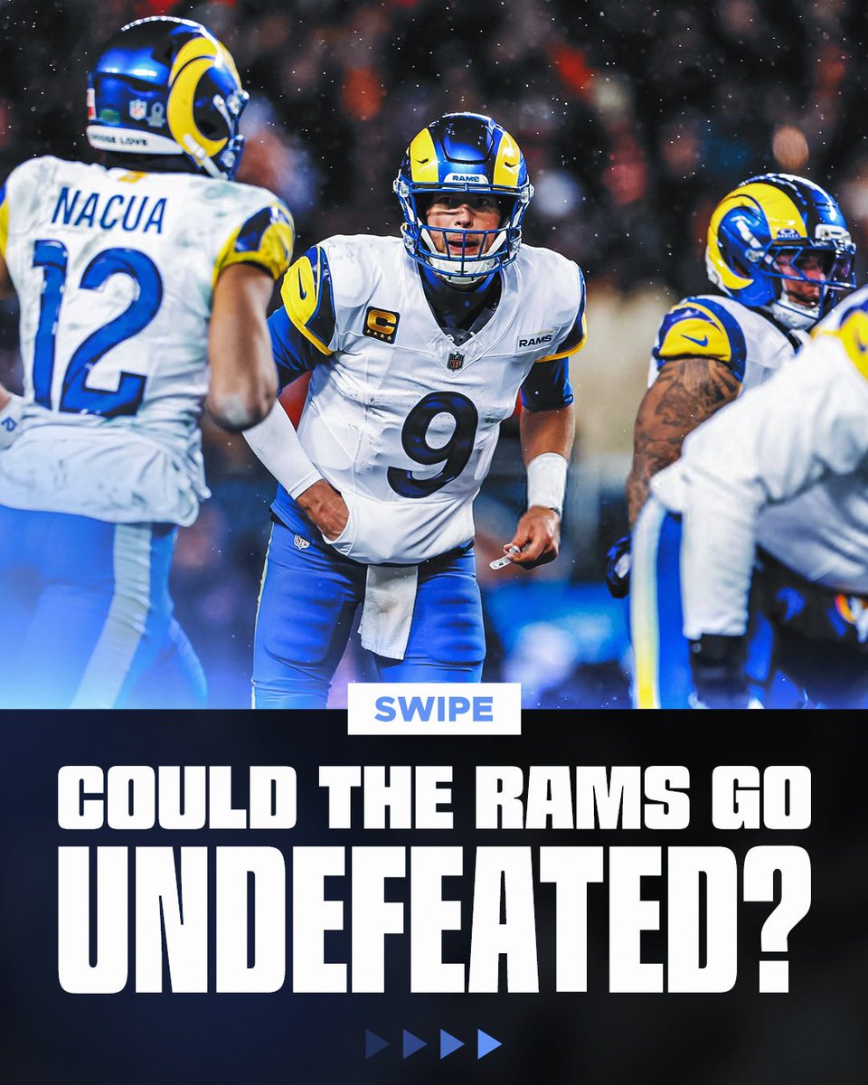thesetshow_'s tweet photo. You heard it here first. The Rams are going UNDEFEATED this year 👀‼️

Matthew Stafford. Myles Garrett. Puka Nacua. This roster is loaded, top to bottom. Who’s stopping them? 🤷‍♂️ #Rams https://t.co/mKZUEIHDZ8